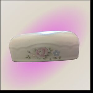 Pfaltzgraff Tea Rose Collection Butter Dish Cover Only 6" Long Ceramic Textured